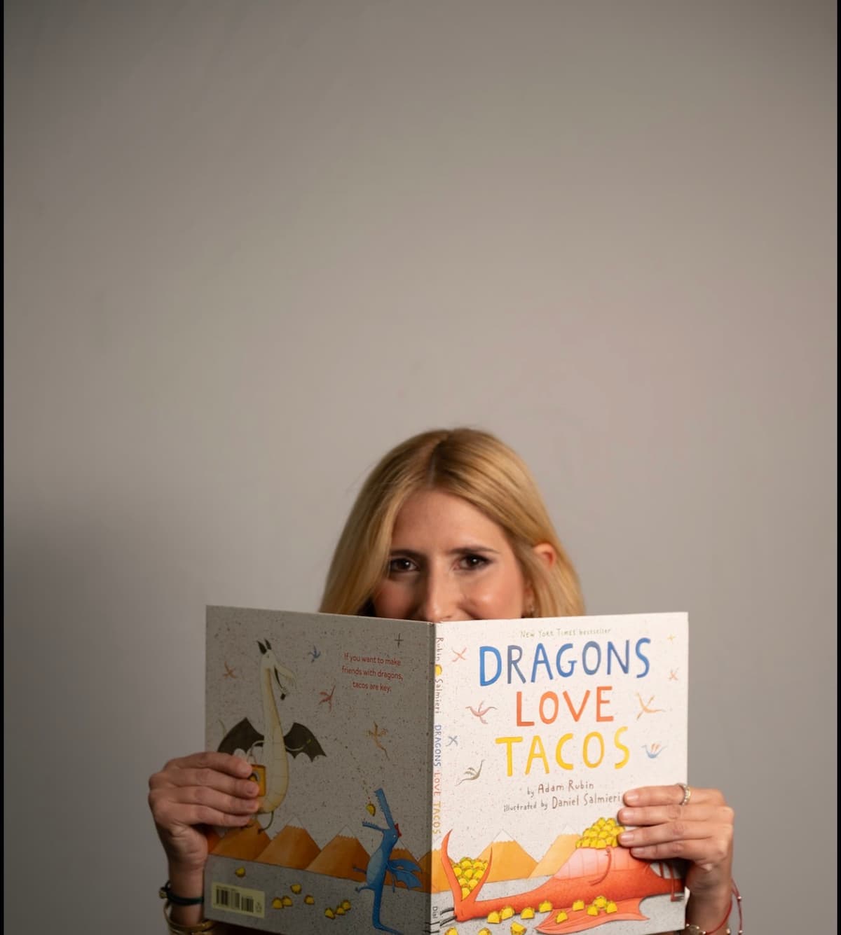 Rosanna reading Dragons Love Tacos